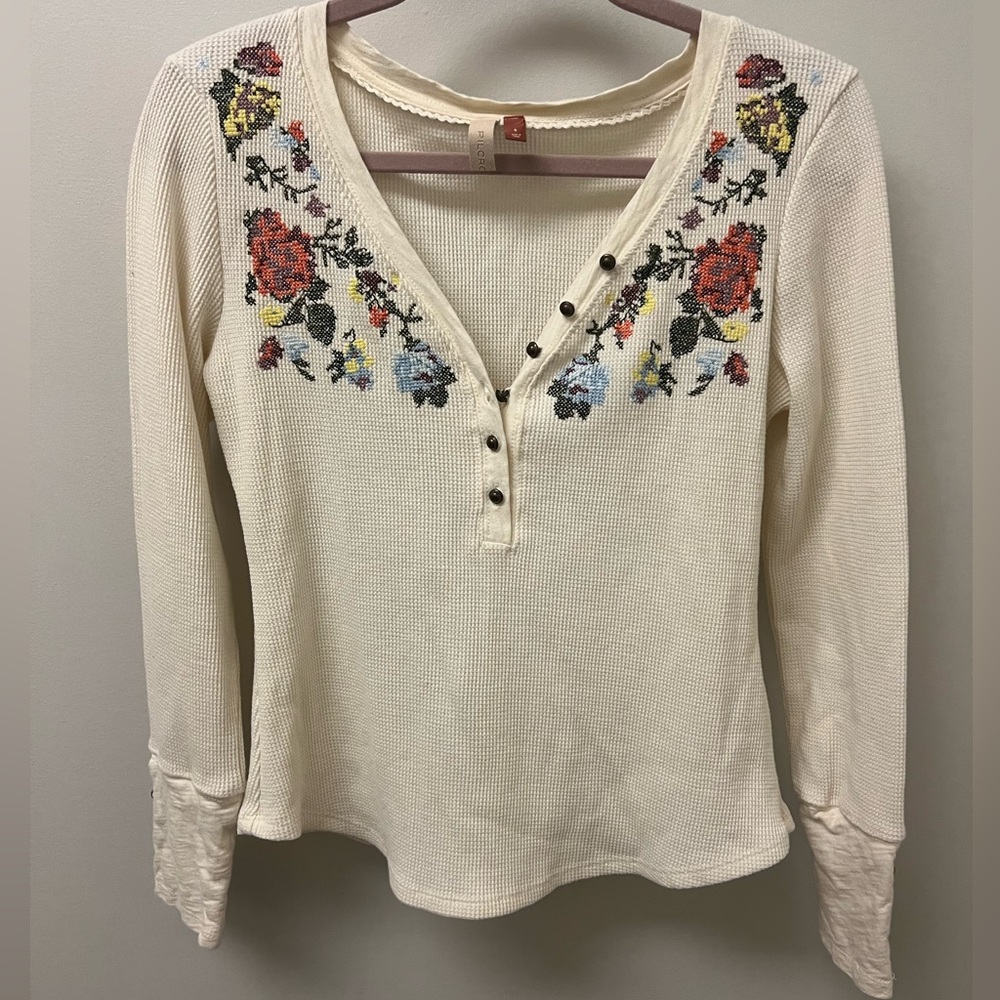 S O L D! Pilcro Waffle Knit Henley